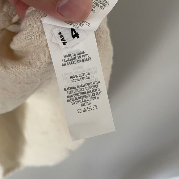 Aerie Size XXS Gauzy Cotton Long Sleeve Button Oversized Tie Front Knot Top NWT - Picture 5 of 7